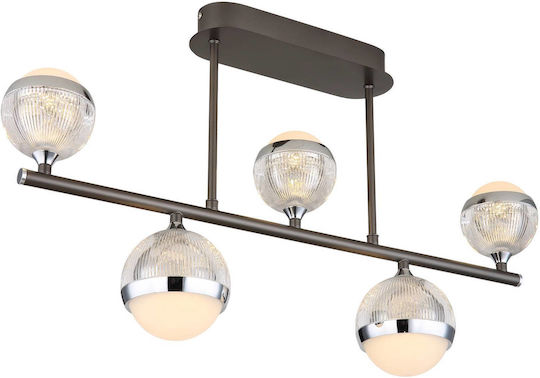 Globo Lighting Πλαφονιέρα Οροφής 65εκ. Διάφανη με Ενσωματωμένο LED και Τηλεχειριστήριο