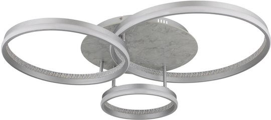 Globo Lighting Πλαφονιέρα Οροφής 85.5εκ. Ασημί