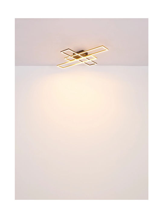 Globo Lighting Πλαφονιέρα Οροφής Μαύρη με Ενσωματωμένο LED