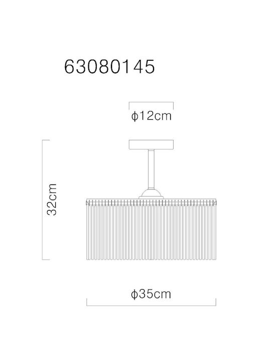 Globo Lighting Ceiling Mount Light Honey