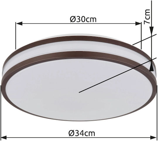 Globo Lighting Ceiling Mount Light Brown