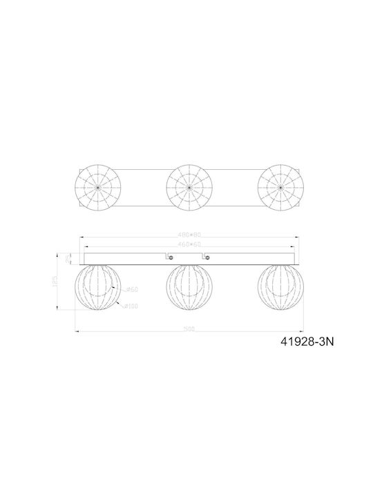 Globo Lighting Πλαφονιέρα Οροφής Διάφανη