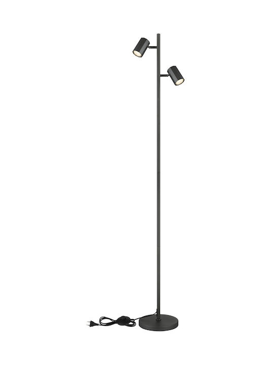 Globo Lighting Floor Lamp with Socket for Bulb GU10 Gray