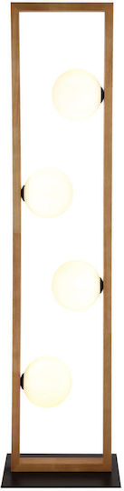 Globo Lighting Floor Lamp H110xL28cm with G9 Bulb Socket Brown