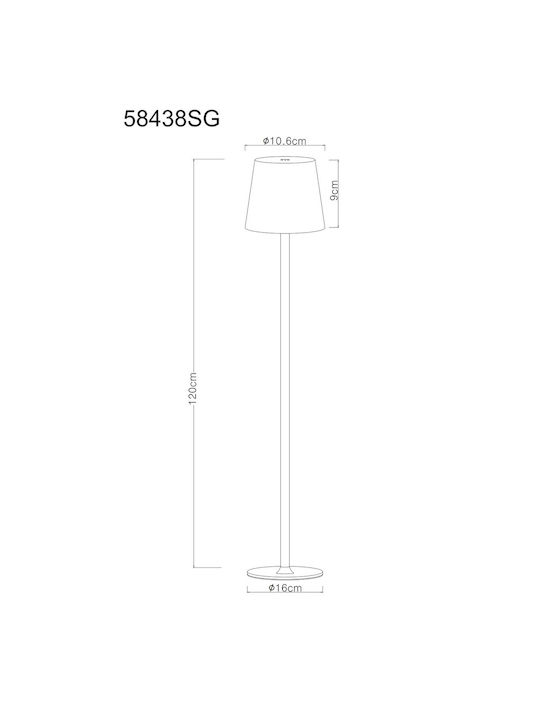 Globo Lighting Φωτιστικό Δαπέδου Μαύρο