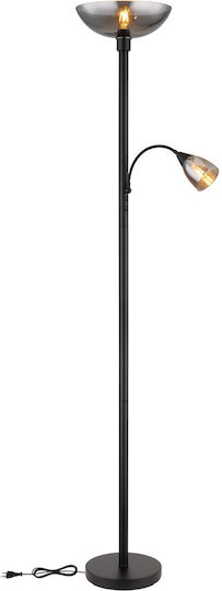 Globo Lighting Floor Lamp H178xL30cm with Lamp Bulb Base E27 Black
