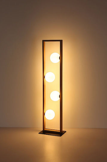 Globo Lighting Floor Lamp H110xL28cm with G9 Bulb Socket Brown