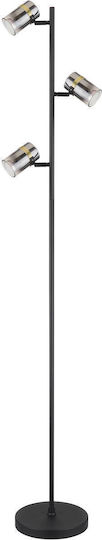 Globo Lighting Floor Lamp H154xL23cm with Lamp Bulb Base for GU10 Transparent