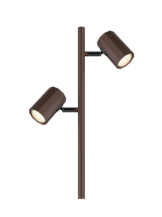 Globo Lighting Floor Lamp with Socket for Bulb GU10 Brown
