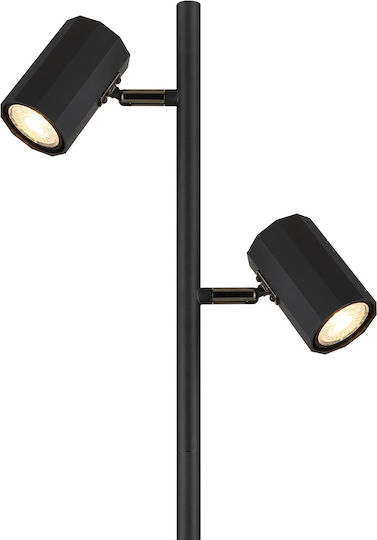 Globo Lighting Floor Lamp with Socket for Bulb GU10 Black