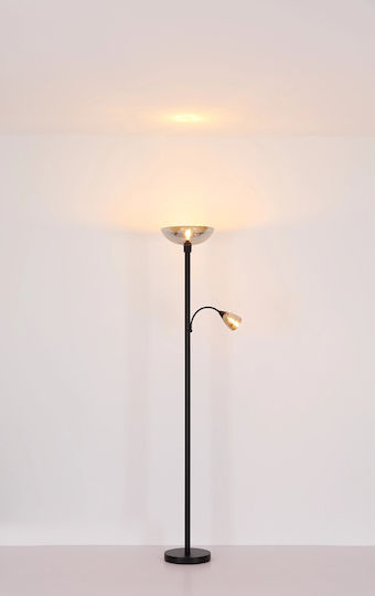 Globo Lighting Floor Lamp H178xL30cm with Lamp Bulb Base E27 Black