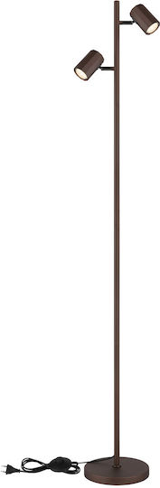 Globo Lighting Floor Lamp with Socket for Bulb GU10 Brown