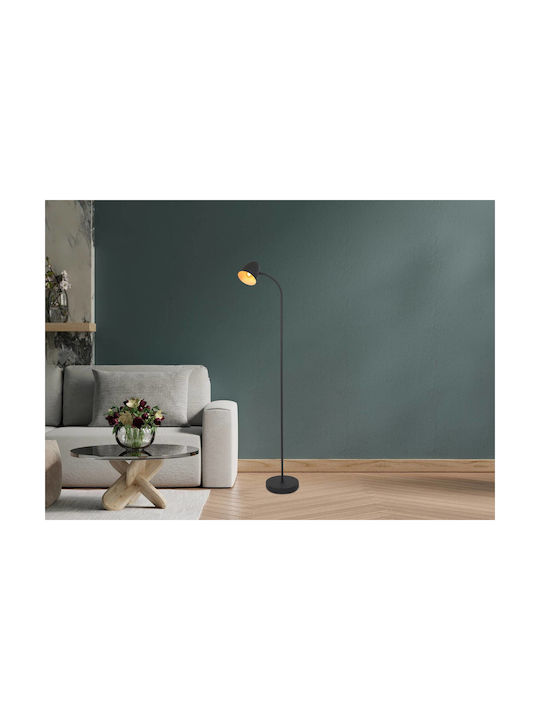 Globo Lighting Floor Lamp Height 145cm with Lamp Bulb Base E14 Black
