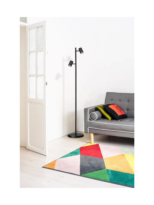 Globo Lighting Floor Lamp with Socket for Bulb GU10 Black