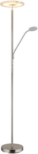 Globo Lighting LED Floor Lamp with Warm White Light Silver