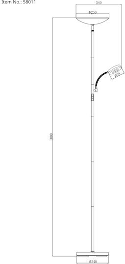 Globo Lighting Floor Lamp Black