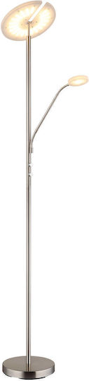 Globo Lighting LED Floor Lamp with Warm White Light Silver
