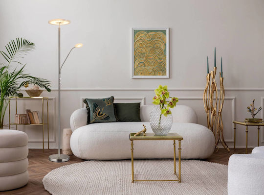 Globo Lighting LED Floor Lamp with Warm White Light Silver