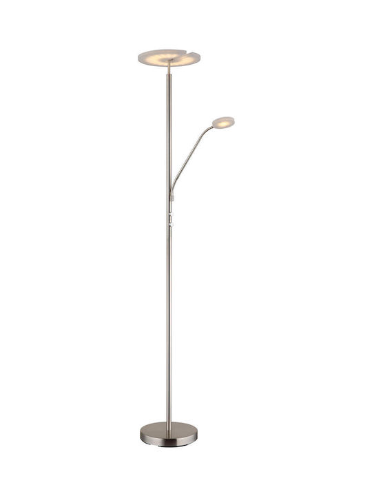 Globo Lighting LED Floor Lamp with Warm White Light Silver