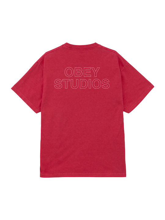 Obey T-shirt Κόκκινο Obey T-shirt Κόκκινο