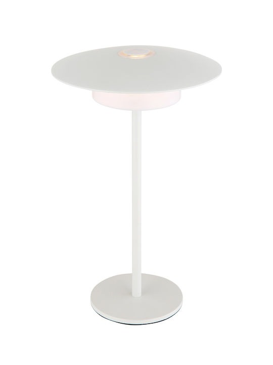 Globo Lighting Πορτατίφ LED με Λευκό Καπέλο και Βάση
