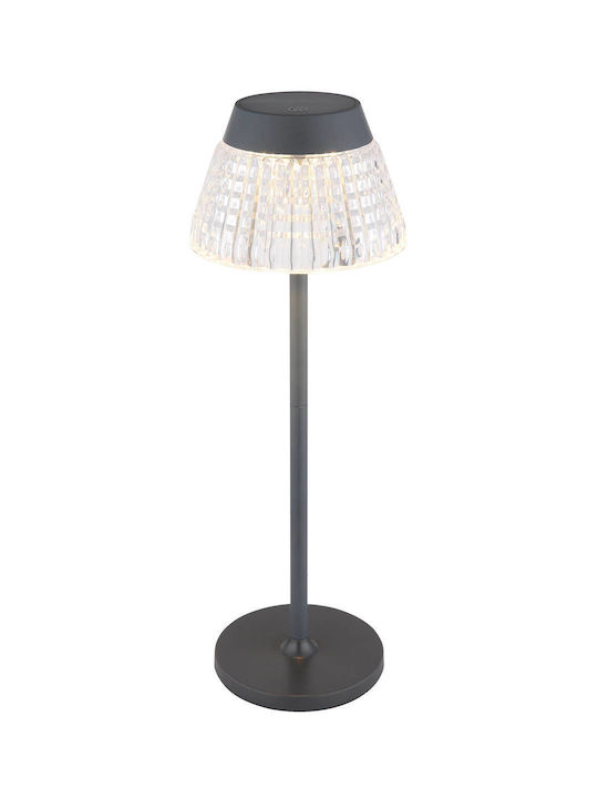Globo Lighting Table Lamp LED with Gray Shade and Base