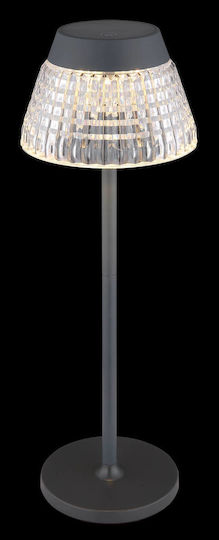 Globo Lighting Μεταλλικό Πορτατίφ LED με Γκρι Καπέλο και Βάση