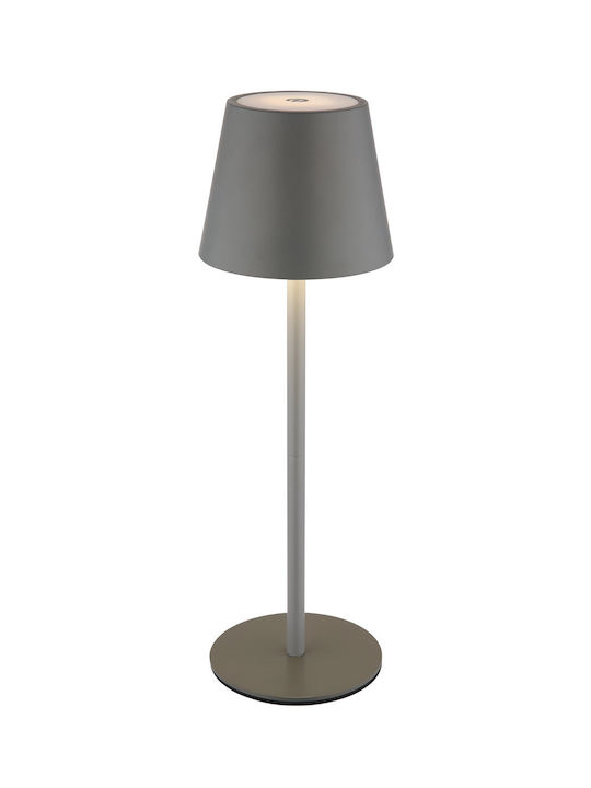 Globo Lighting Table Lamp with Gray Shade and Base