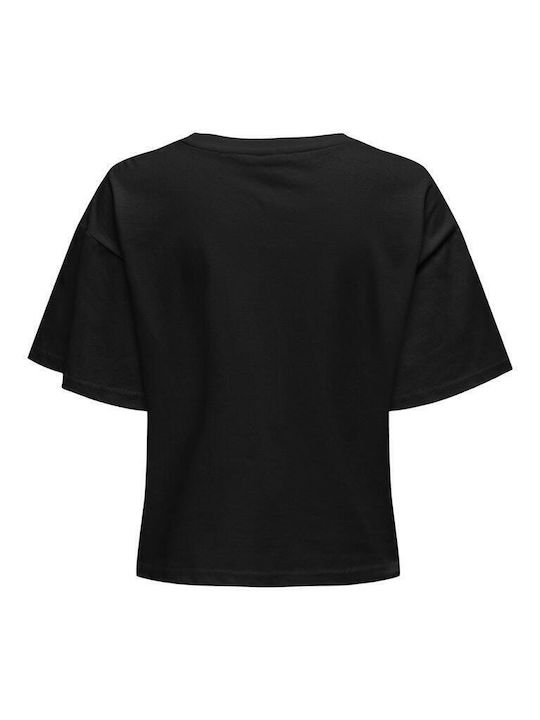 Women's Athletic Crop Top Short Sleeve Fast Drying Black