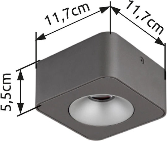 Globo Lighting Single LED Warm White Spot in Gray Color