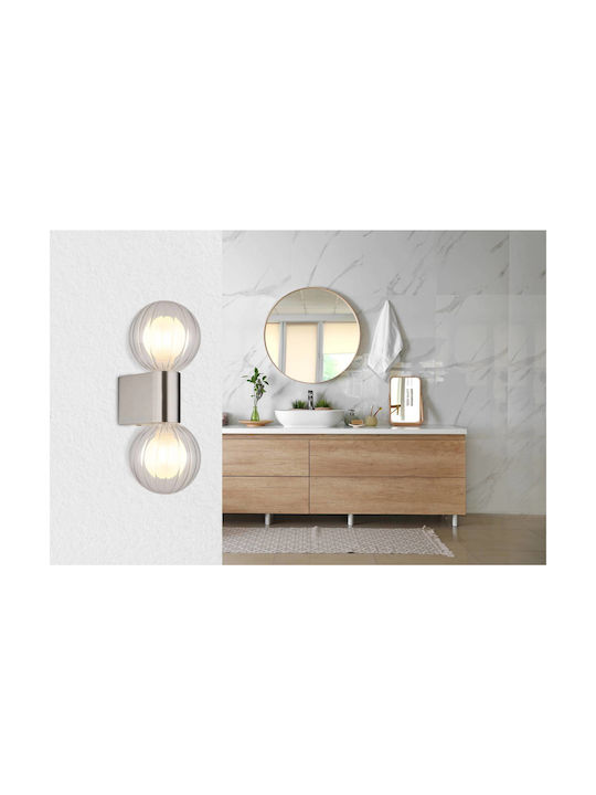 Globo Lighting Φωτιστικό Τοίχου Ασημί