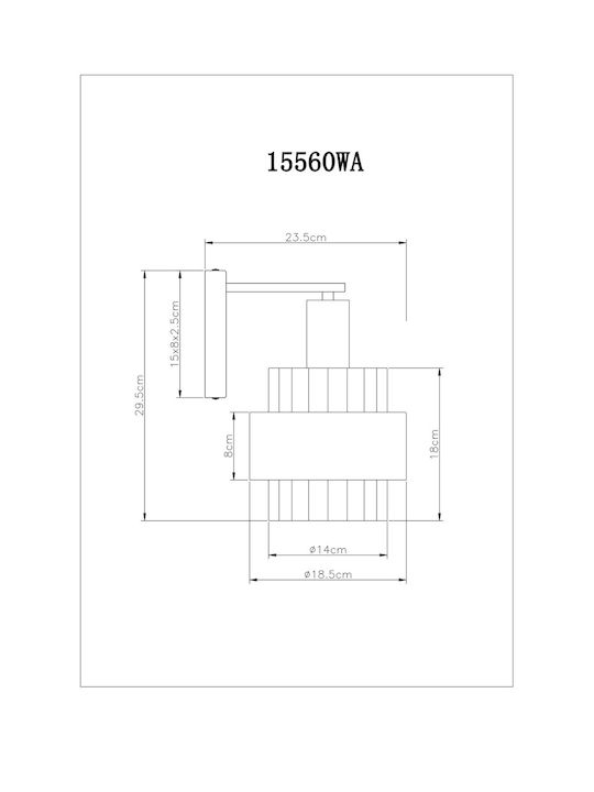 Globo Lighting Φωτιστικό Τοίχου Μαύρο