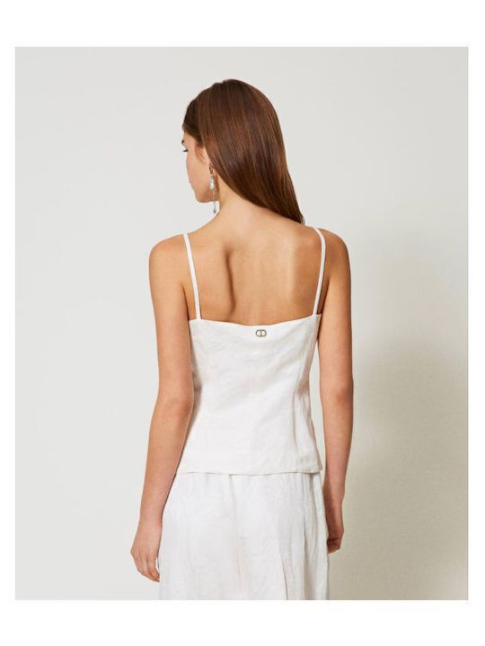 Women's Blouse Satin White