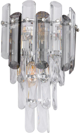 Globo Lighting Lampă de Perete cu Bază de Bec E14 Transparent 24 cm
