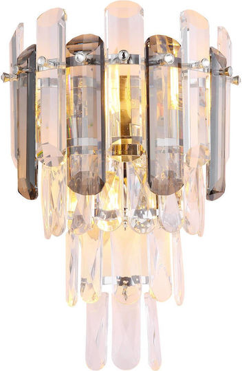 Globo Lighting Lampă de Perete cu Bază de Bec E14 Transparent 24 cm