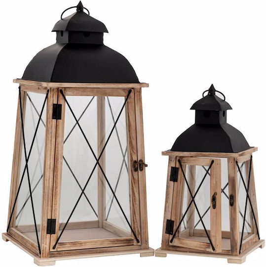 Iliadis Σετ Φαναράκια Ξύλινα Επιδαπέδια Καφέ 29x29x59εκ. 2τμχ Iliadis Σετ Φαναράκια Ξύλινα Επιδαπέδια Καφέ 29x29x59εκ. 2τμχ