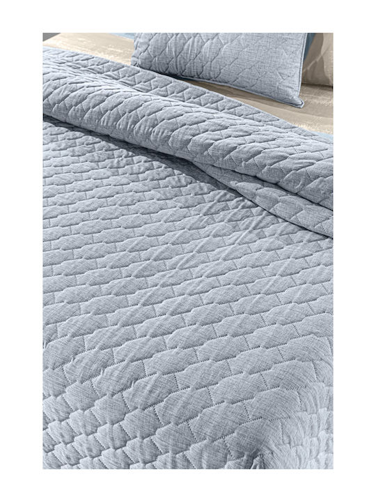Guy Laroche Kiara Σετ Κουβερλί Ημίδιπλο Microfiber Blue 180x240cm 2τμχ