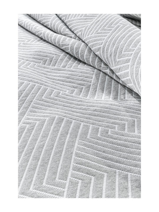 Guy Laroche Lupo Κουβέρτα Πικέ Ημίδιπλη 180x260εκ. Grey/white