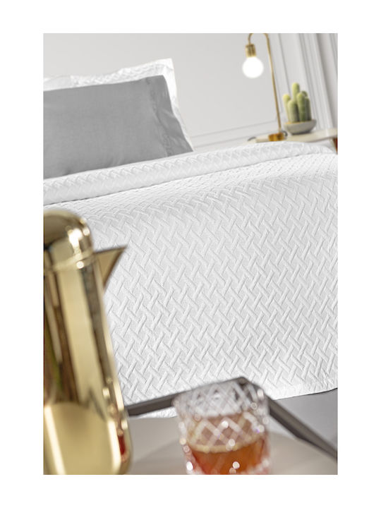 Guy Laroche Bello Κουβέρτα Πικέ Υπέρδιπλη 245x260εκ. White