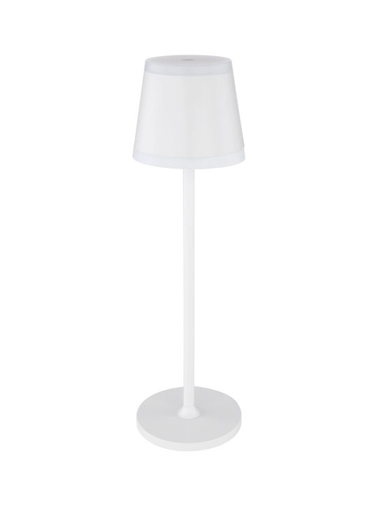 Globo Lighting Πορτατίφ LED με Λευκό Καπέλο και Βάση