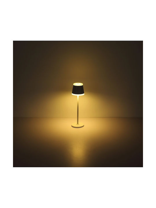 Globo Lighting Πορτατίφ LED με Λευκό Καπέλο και Βάση