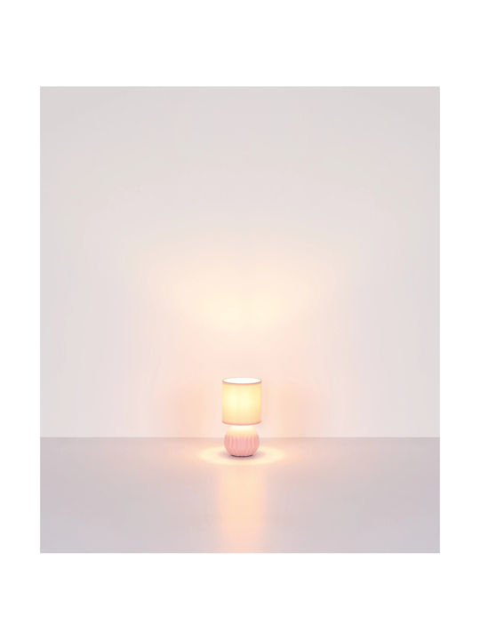 Globo Lighting Lampă de masă cu Abajur Roz și Bază