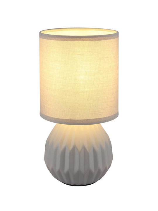 Globo Lighting Table Lamp with Gray Shade and Base