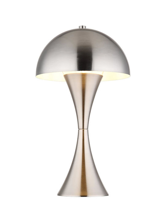 Globo Lighting Πορτατίφ με Ασημί Καπέλο και Βάση