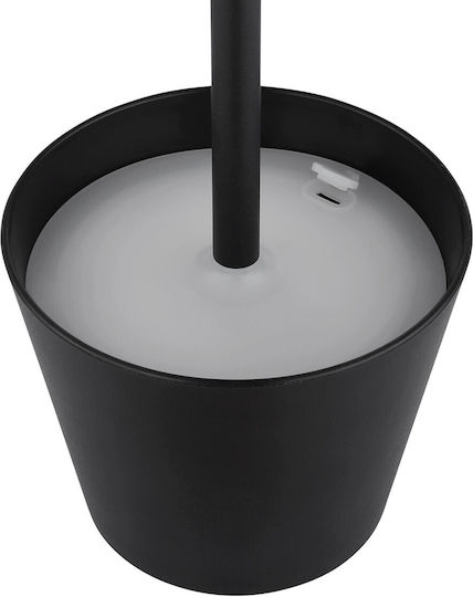 Globo Lighting Metal Table Lamp LED with Black Shade and Base