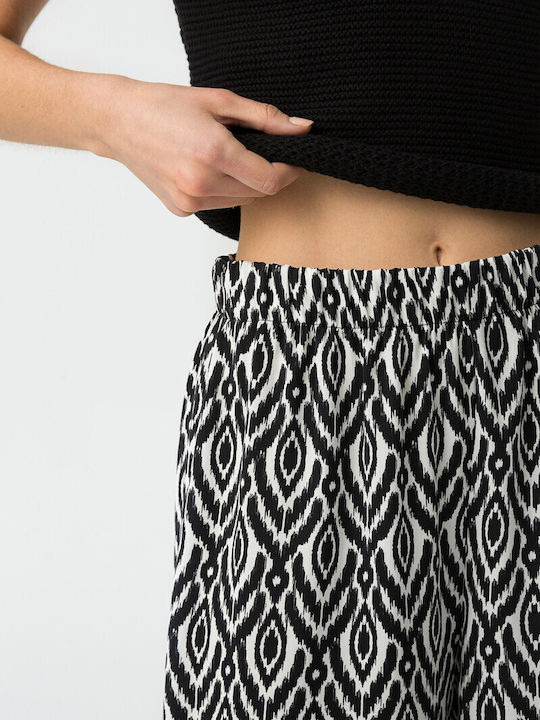 Women's High-waisted Fabric Trousers