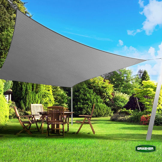 Grasher Ε220 Platz Sonnensegel Gray 3.6x3.6m