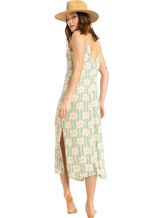 Stay Sunny Summer Midi Dress Basil Party Waves