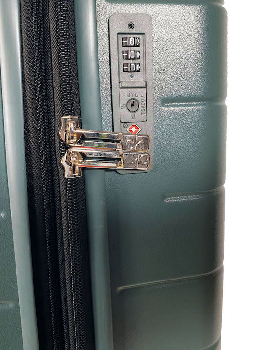 Calvin Klein Valiză Mare De Călătorie Dură Verde Cu 4 Roți
