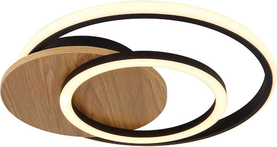 Globo Lighting Πλαφονιέρα Οροφής Μαύρη με Ενσωματωμένο LED